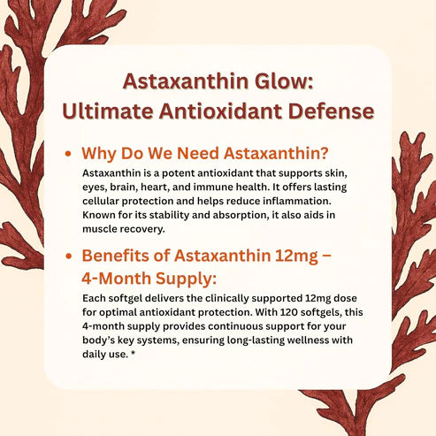 Astaxanthin 12mg + Natural Antioxidant