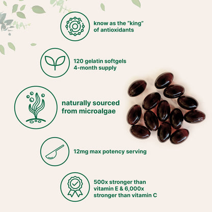 Astaxanthin 12mg + Natural Antioxidant