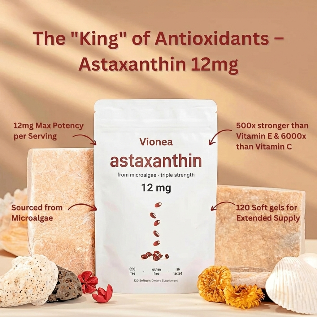 Astaxanthin 12mg + Natural Antioxidant